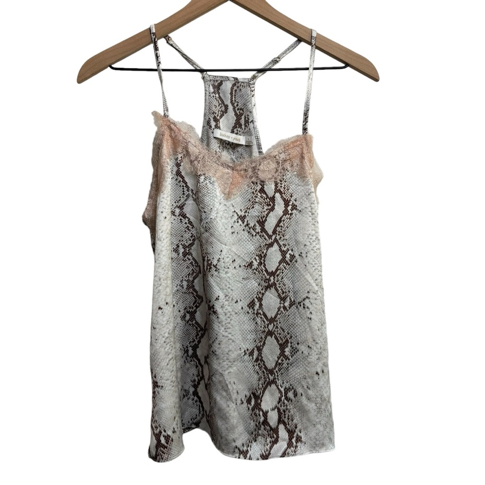 Bishop + Young Python Lace Detail Cami Sz Small lightweight airy racerback Tank